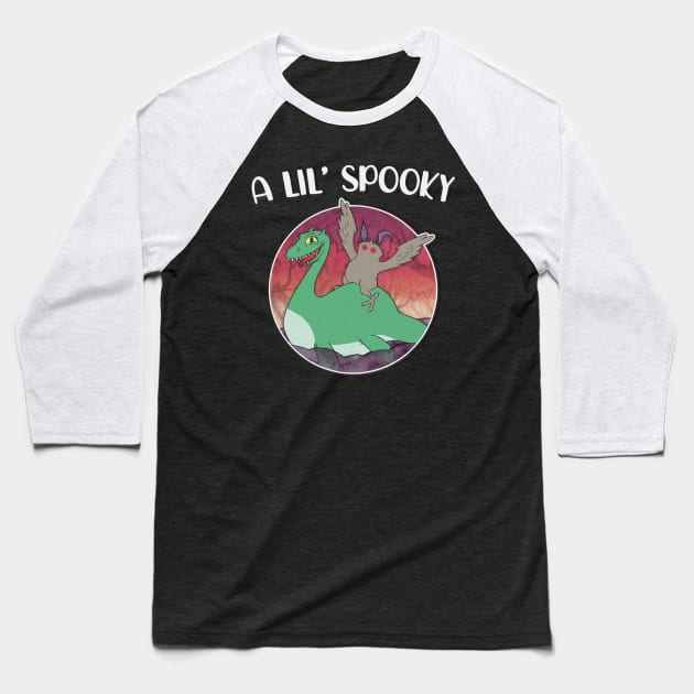 A Lil' Spooky Logo Baseball T-Shirt by NerdSloth